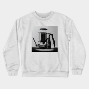 Coffee Pen Monochrome Pointillism Vintage Crewneck Sweatshirt